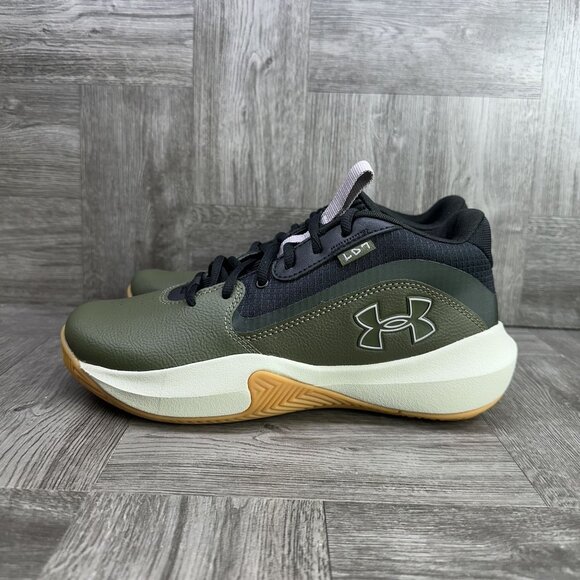 Under Armour Lockdown 4 Men's 7.5/Women 9 Olive Green Basketball Shoes - Picture 2 of 8